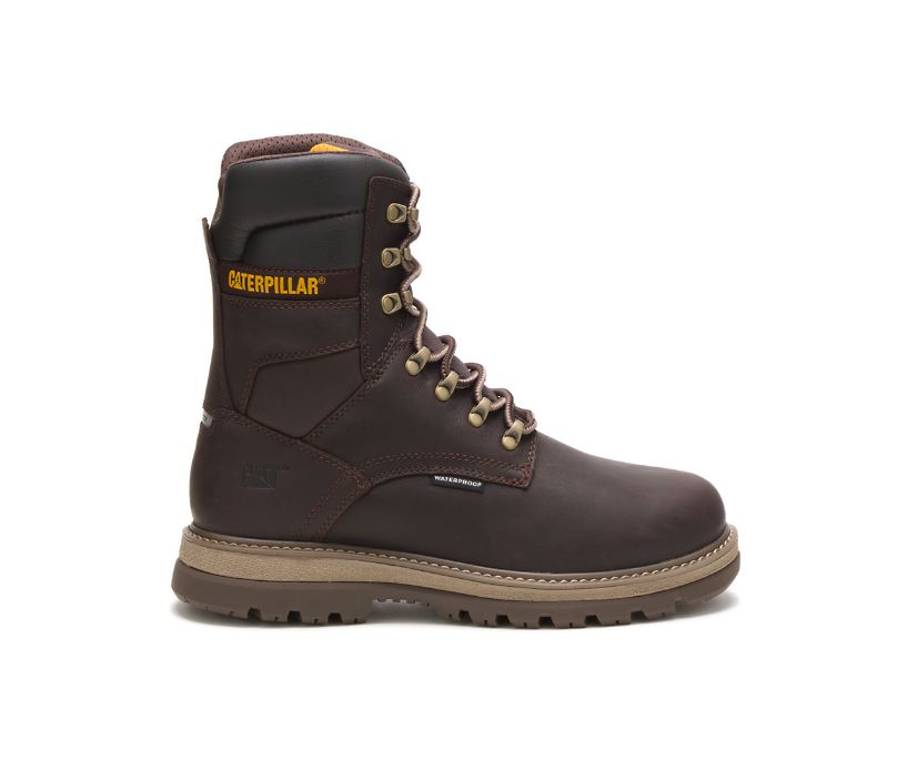 Caterpillar Fairbanks 8 Waterproof TX Steel Toe - Mørke Brune Vernestøvler Herre - Norge ( OVWXP-645